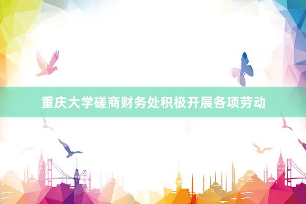 重庆大学磋商财务处积极开展各项劳动